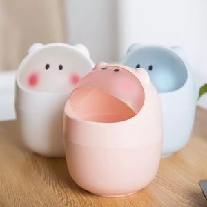 Trash bin mini makeup waste basket cute desktop